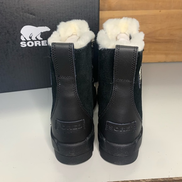 NIB Women’s Sorel Tivoli IV WP Black Snow Boots Insulated Waterproof - Picture 4 of 5